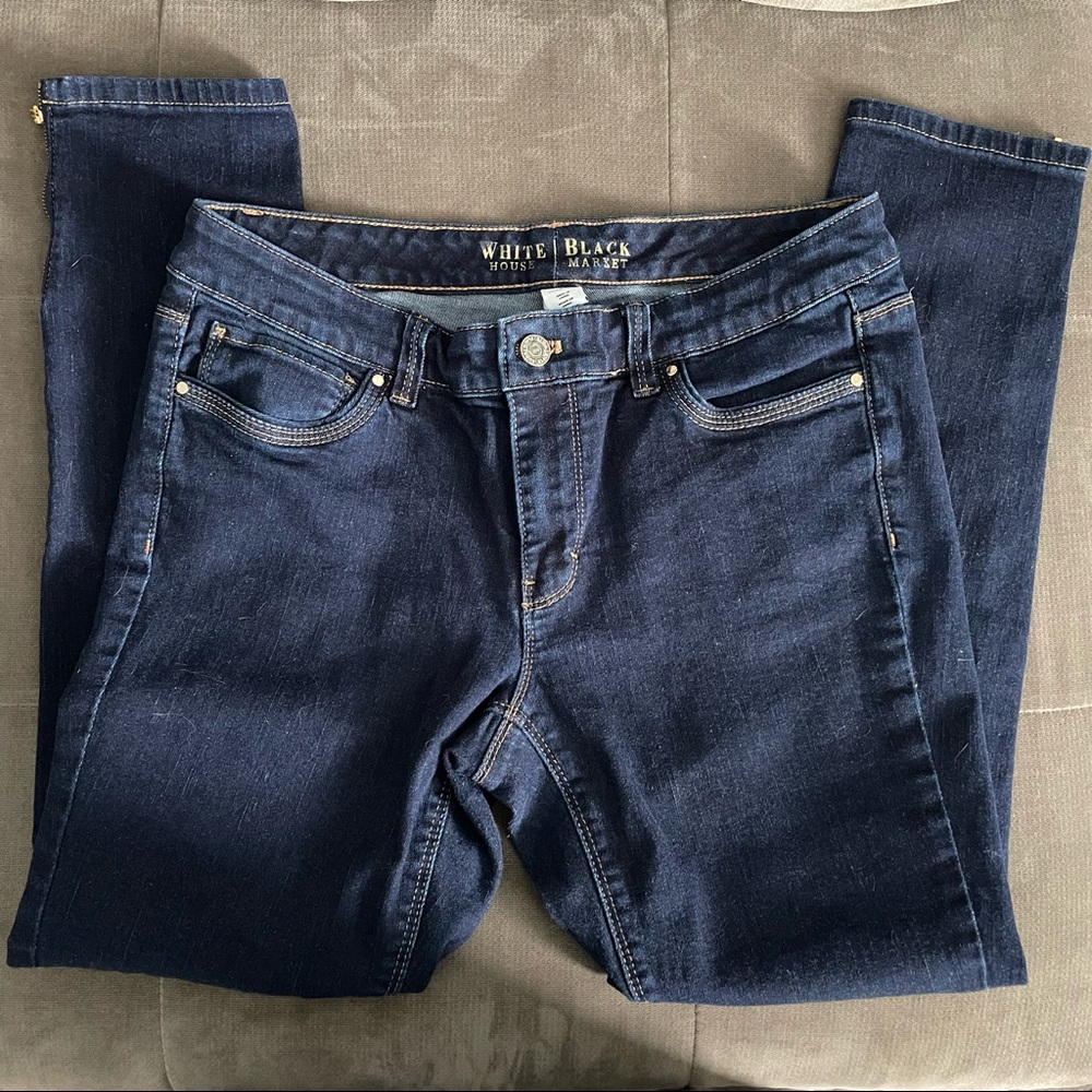 White House Black Market Dark Blue Skinny Jeans
